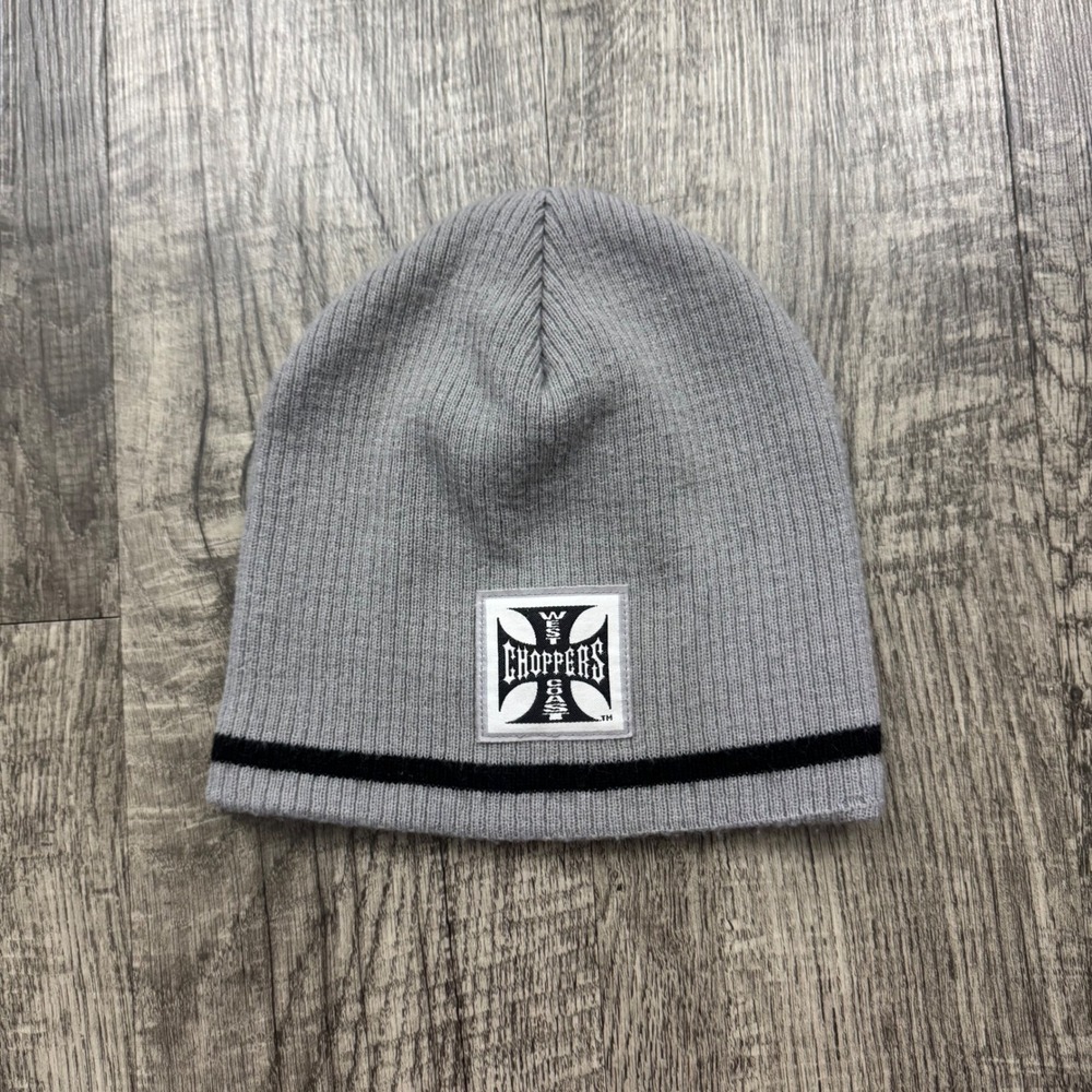 Vintage West Coast Choppers Iron Cross Knit Jesse James Beanie Cap Biker